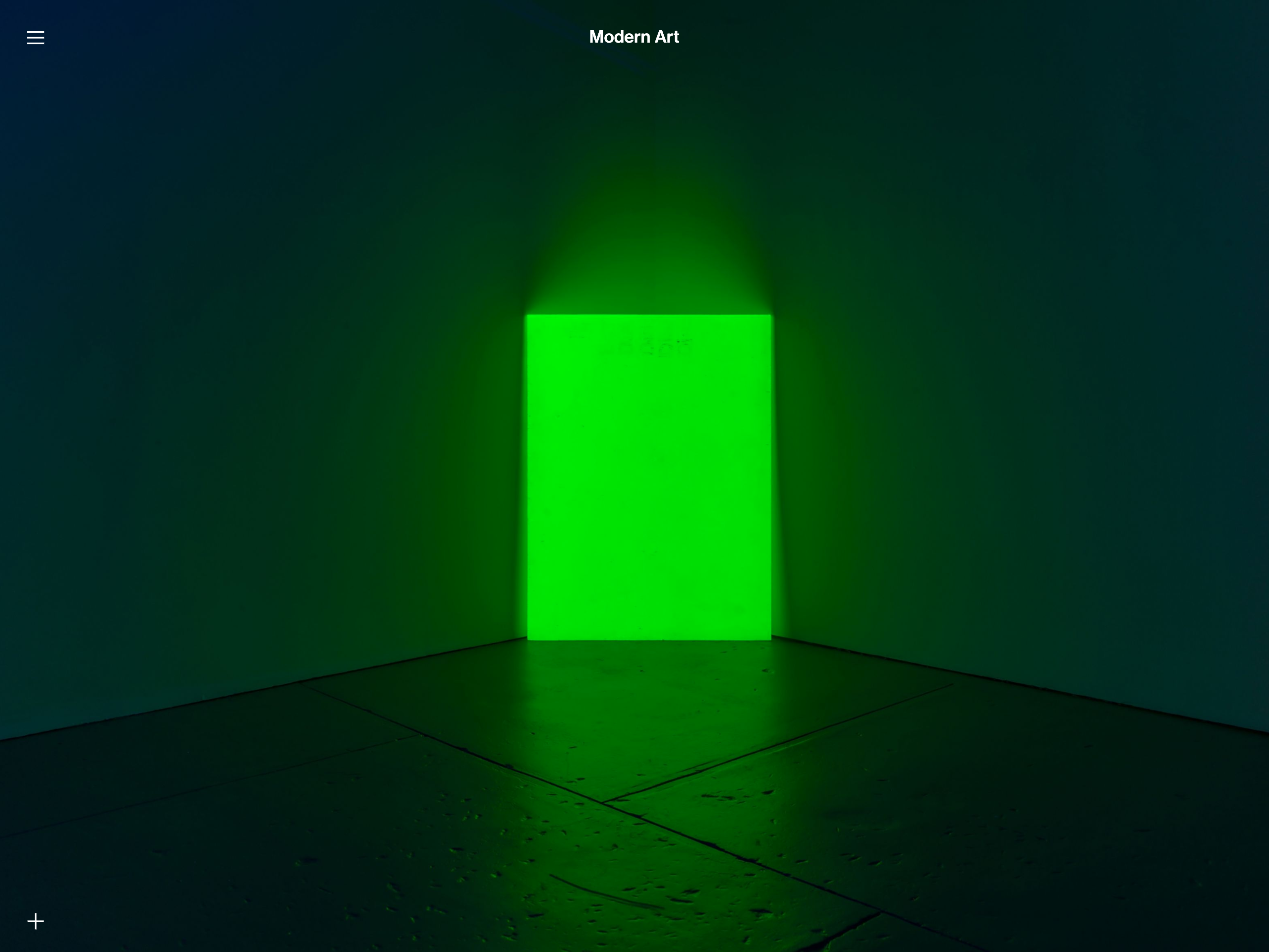 Modern Art website homepage